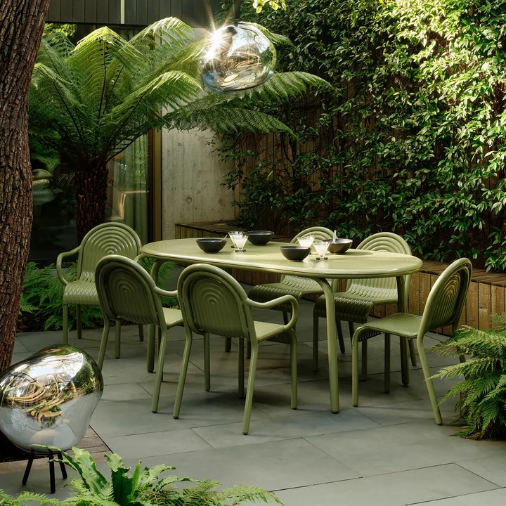 Tom Dixon - Groove Garden furniture, moss green