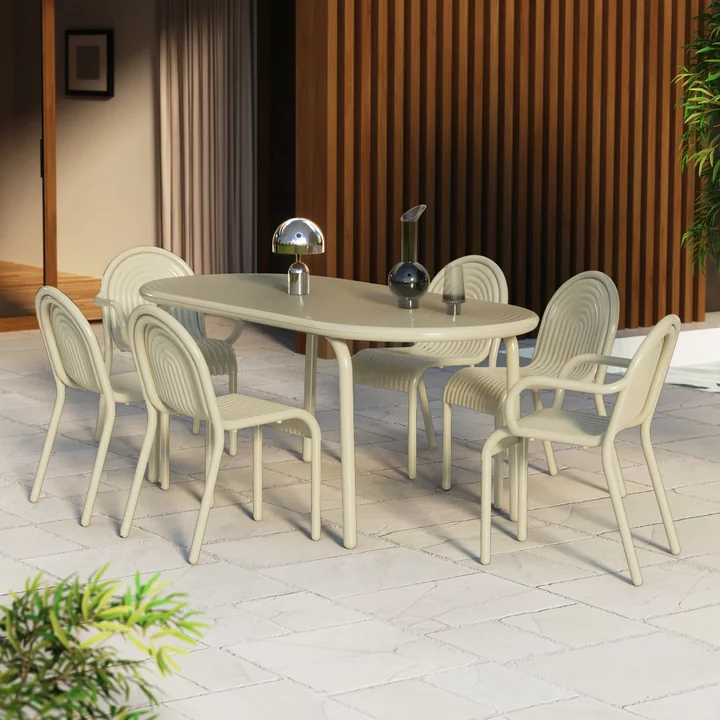 Tom Dixon - Groove Garden furniture, putty