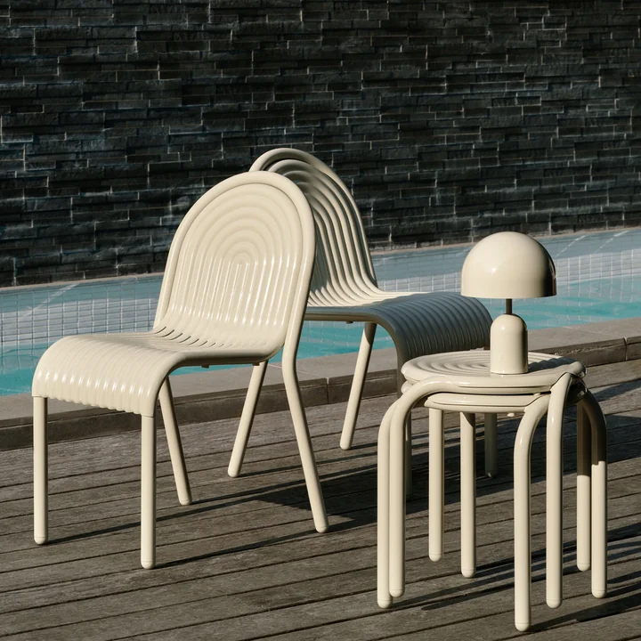 Tom Dixon - Groove Garden furniture, putty