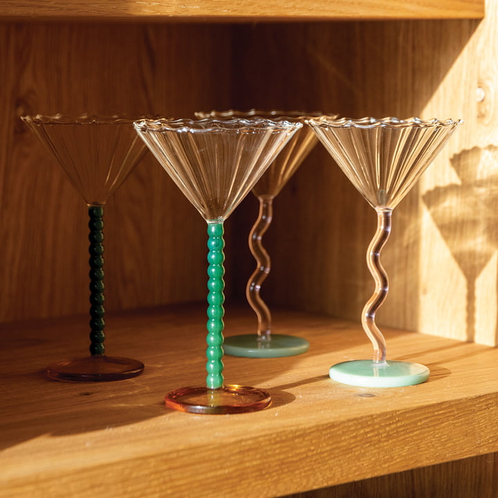 & klevering - Coupe Perle and Curve cocktail glasses