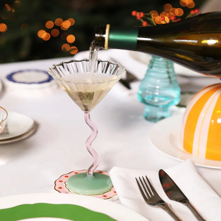 & klevering - Coupe Curve cocktail glass, pink