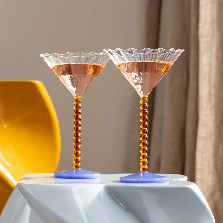 & klevering - Coupe Perle cocktail glass, caramel (set of 2)