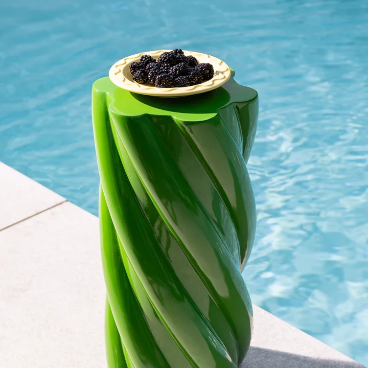 & klevering - Marshmallow side table 55 x Ø 25 cm, green