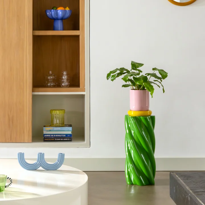 & klevering - Marshmallow side table 55 x Ø 25 cm, green