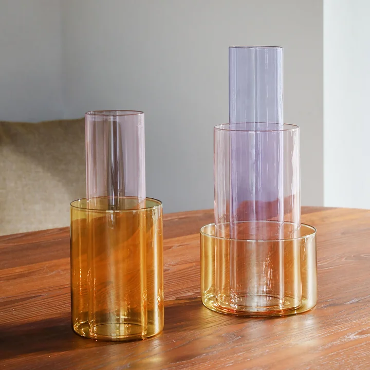 & klevering - Amphi Vase small and large, yellow