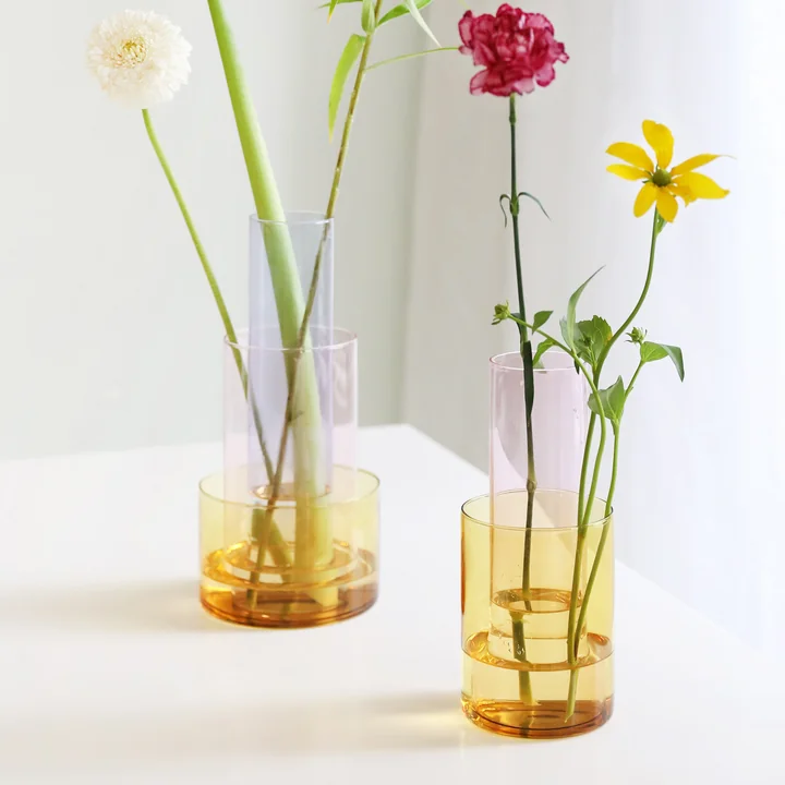 & klevering - Amphi Vase small and large, yellow