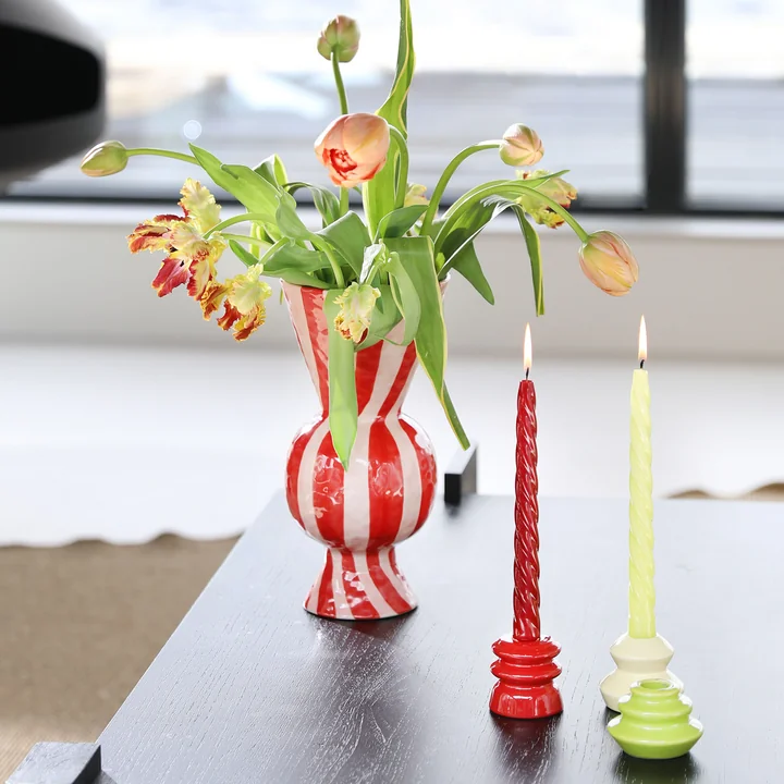 & klevering - Rhombic vase, red