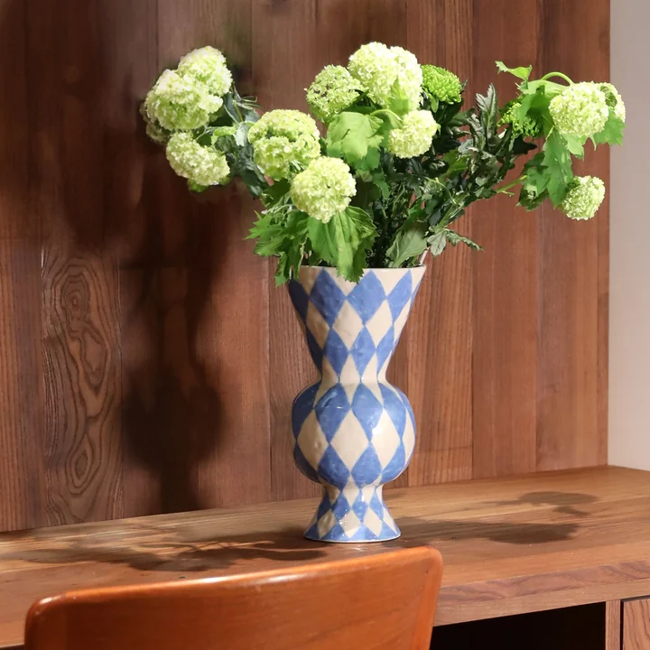 & klevering - Rhombic vase, blue