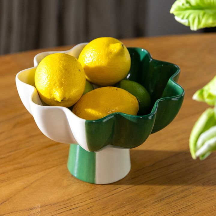 & klevering - Sun Bowl Ø 20 cm, green / white