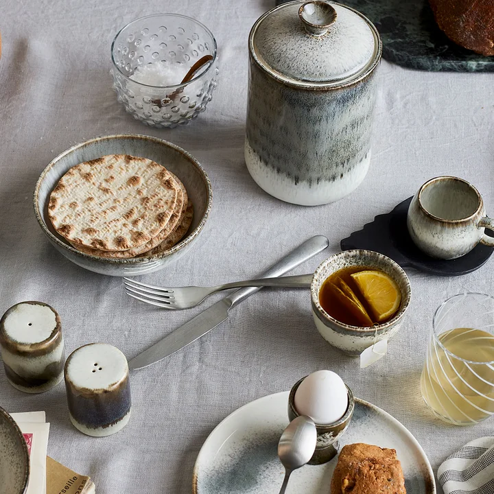 Bloomingville - Paula storage jar, 1.3 L, gray / multicolored