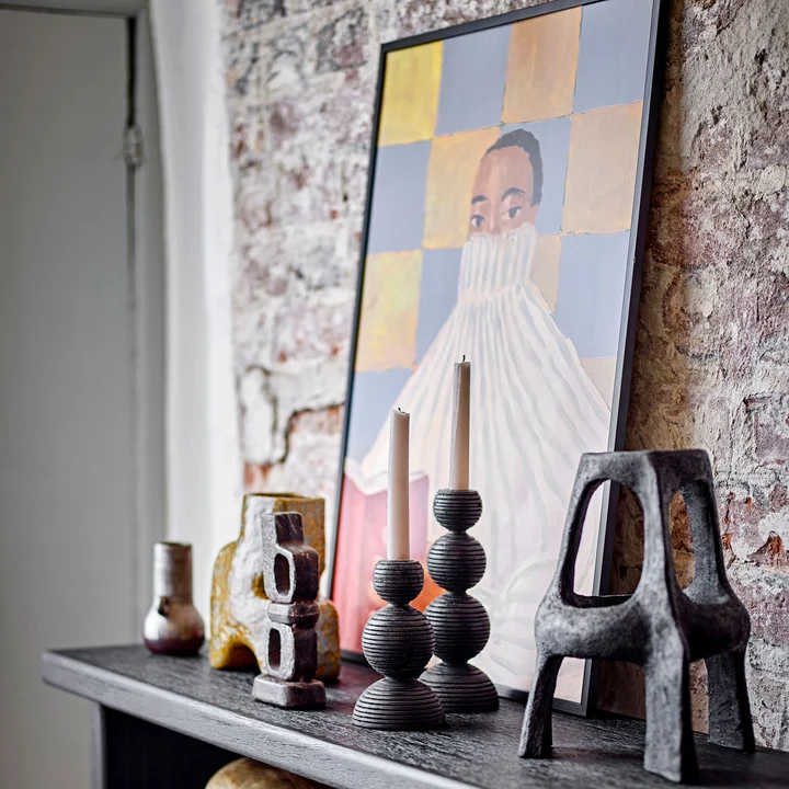 Bloomingville - Filicia mural incl. frame, 52 x 72 cm, multicolored