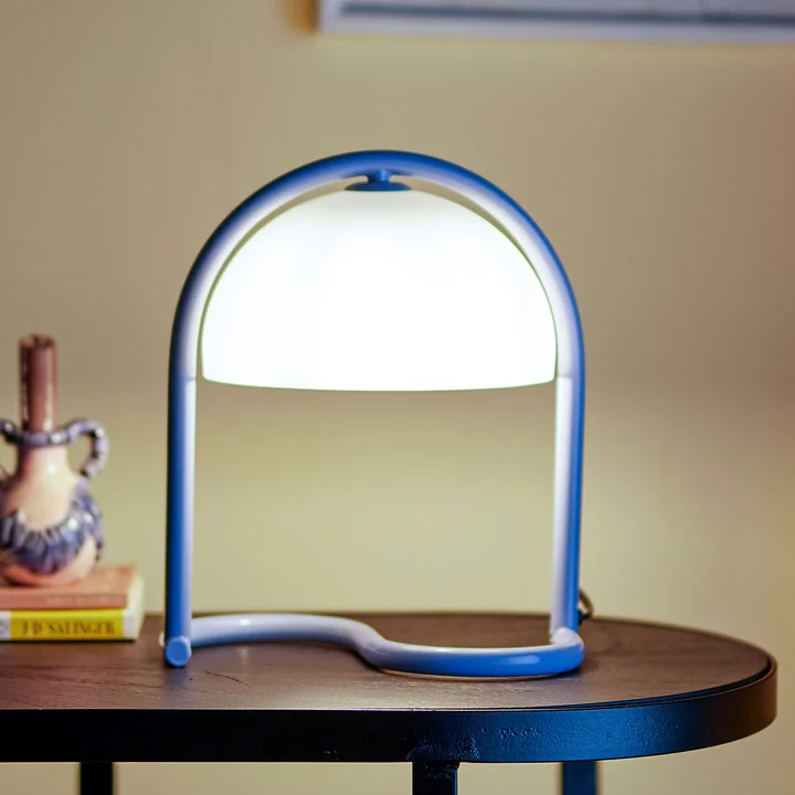 Bloomingville - Favour table lamp, Ø 24.5 x 29.5 cm, blue