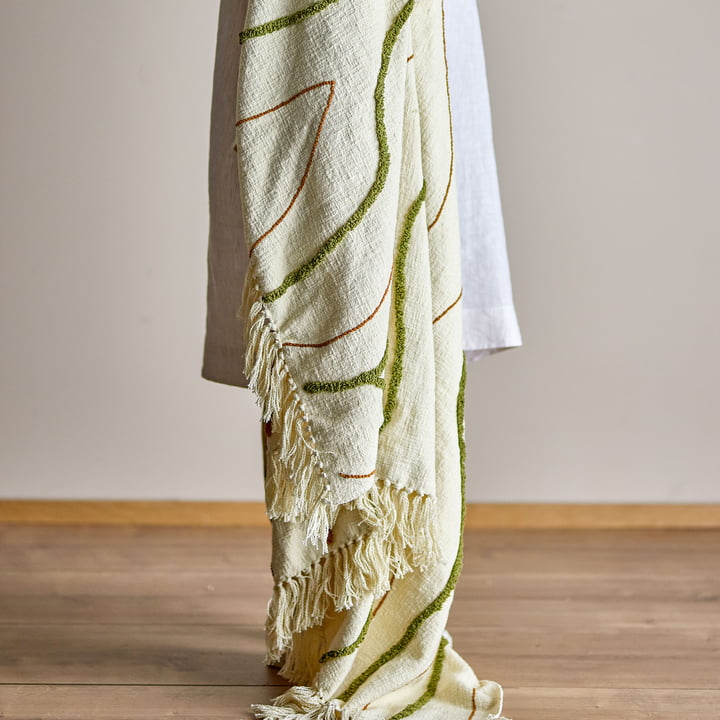 Bloomingville - Osasio blanket, 130 x 150 cm, green