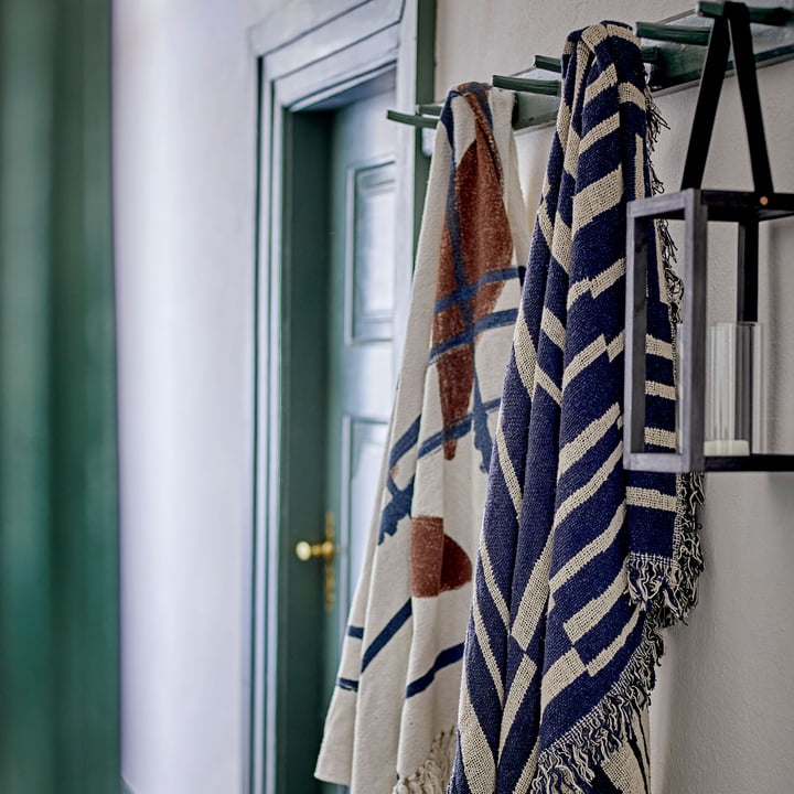 Bloomingville - Frankie Blanket, 130 x 160 cm, blue