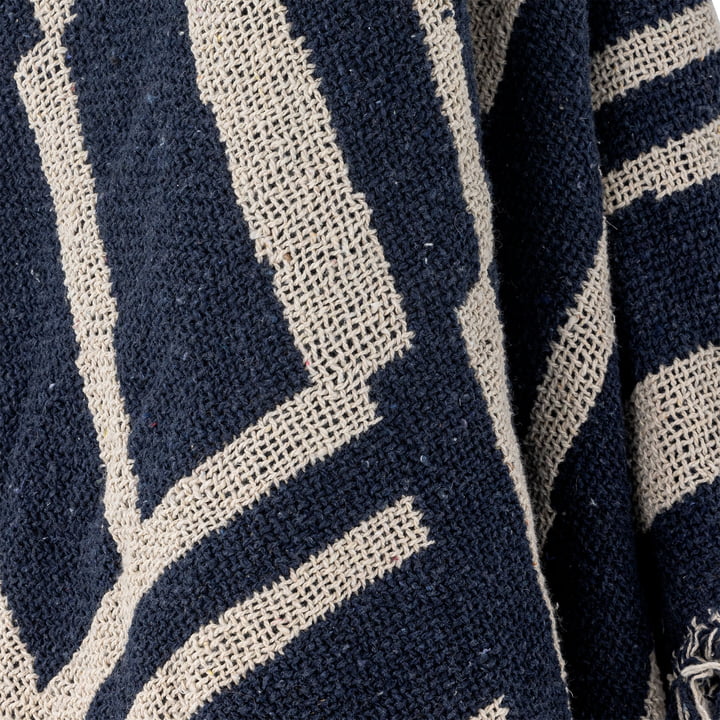 Bloomingville - Frankie Blanket, 130 x 160 cm, blue