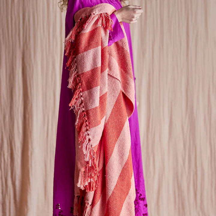 Bloomingville - Frello blanket, 130 x 160 cm, orange