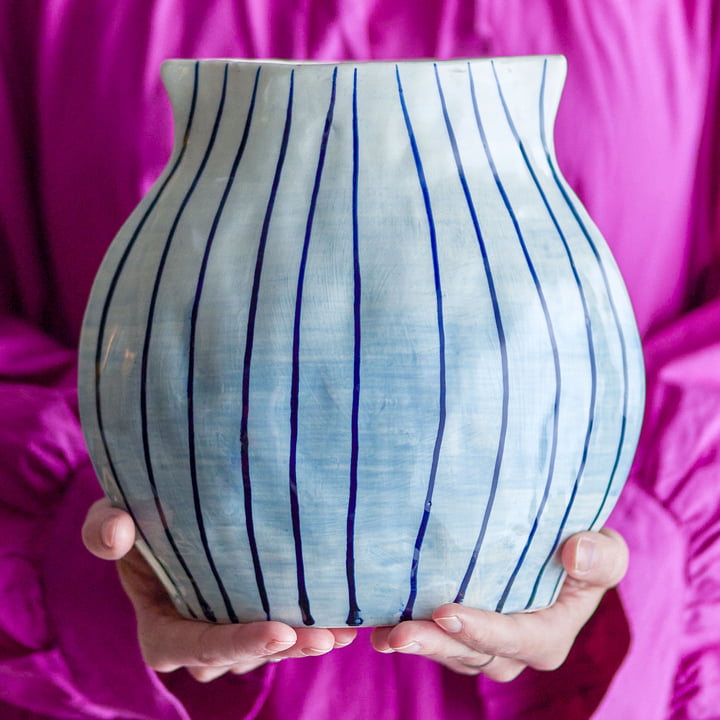 Bloomingville - Esra vase, h 22 cm, blue