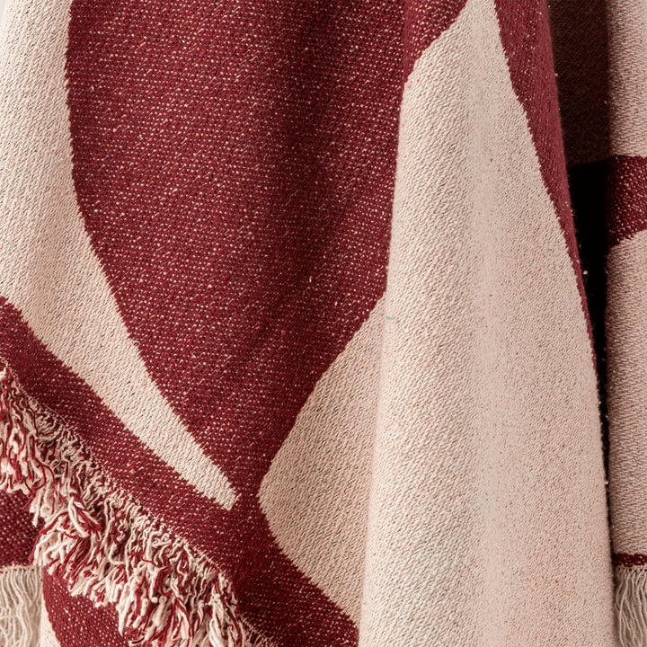 Bloomingville - Olica blanket, 130 x 160 cm, red