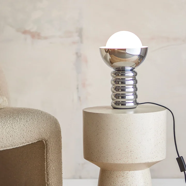 Spike table lamp, silver by Bloomingville