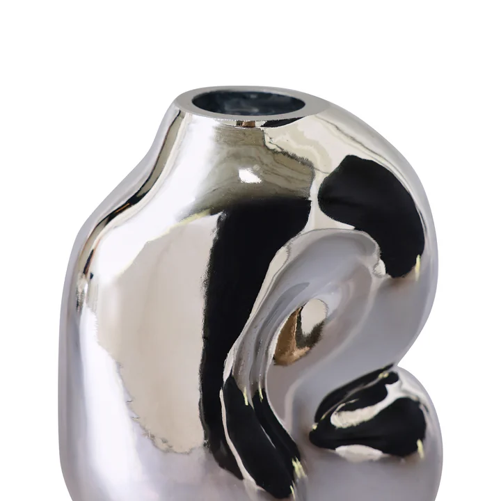 HKliving - Gleam Glass vase small, chrome