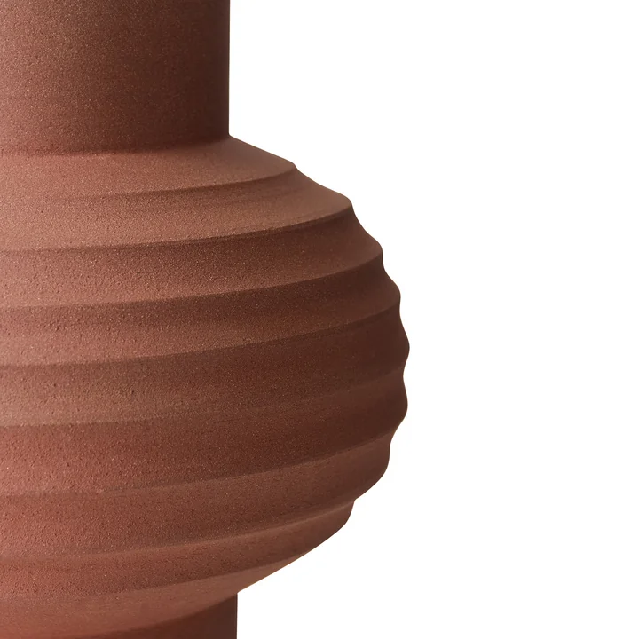 HKliving - Handcarved Terracotta vase, Bulb