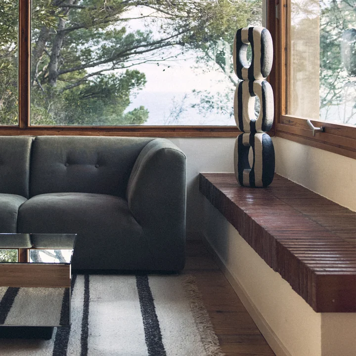 HKliving - Monochrome art sculpture, black / white