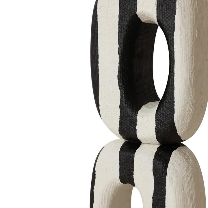 HKliving - Monochrome art sculpture, black / white