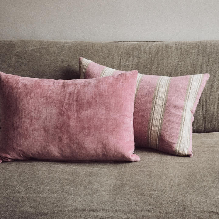 HKliving - Velvet cushion, 40 x 60 cm, rose