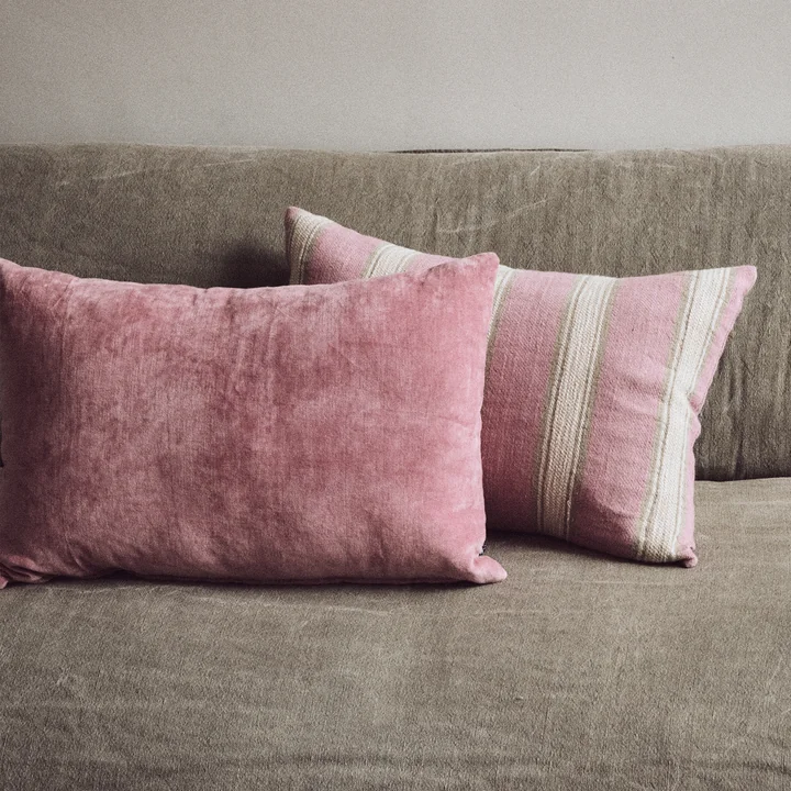HKliving - Velvet cushion, 40 x 60 cm, rose