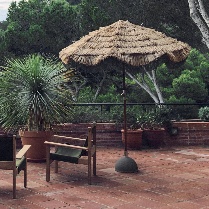 HKliving - Serengeti Parasol, Ø 192 cm, natural