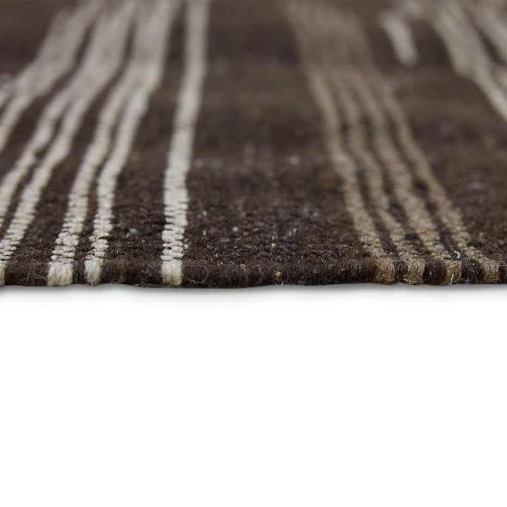 HKliving - Striped Kelim Wool rug, 150 x 240 cm, brown