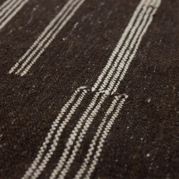 HKliving - Striped Kelim Wool rug, 150 x 240 cm, brown