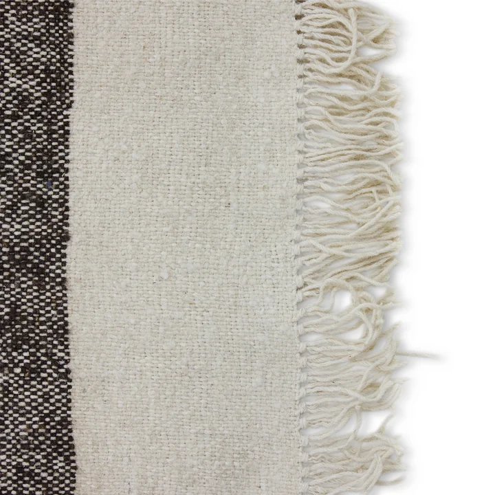HKliving - Striped Kelim Wool rug, 200 x 300 cm, cream