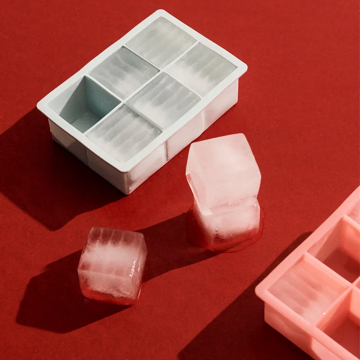 HAY - Silicone ice cube maker rectangular XXL, cubes, ice blue