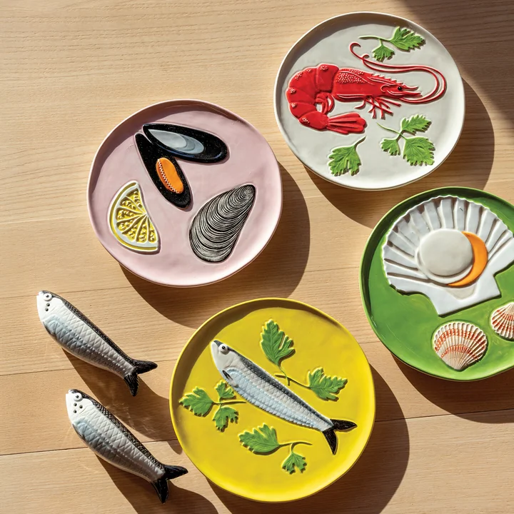 & klevering - De la mer plate Ø 16 cm, multi (set of 4)