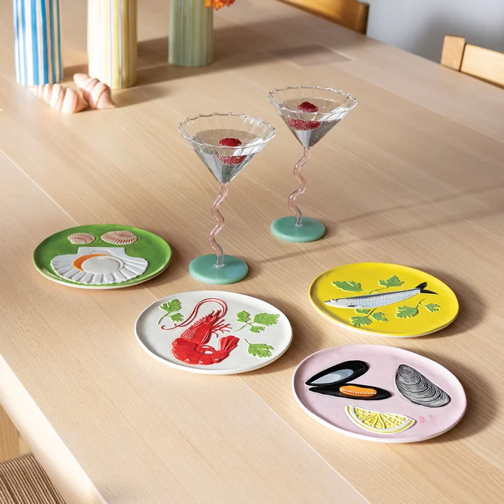 & klevering - De la mer plate Ø 16 cm, multi (set of 4)