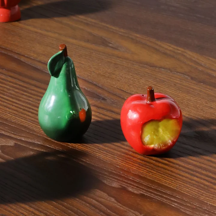 & klevering - Haines salt and pepper shaker, apple & pear, multicolored