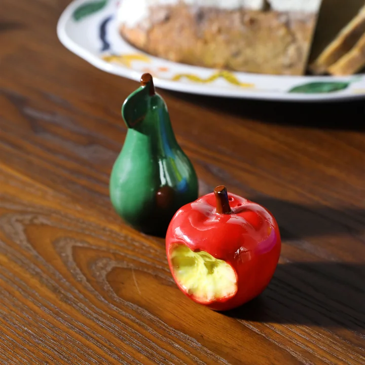 & klevering - Haines salt and pepper shaker, apple & pear, multicolored