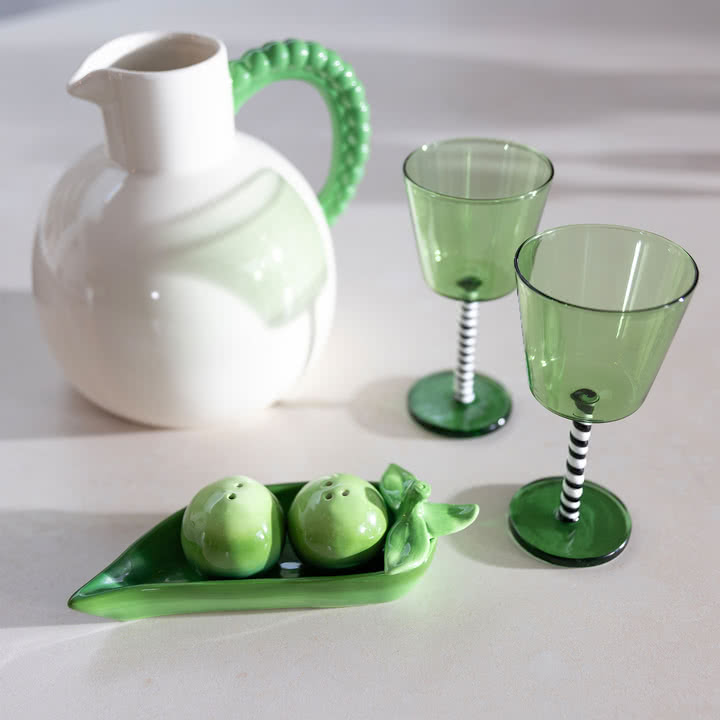 & klevering - Salt and pepper shaker, Pea, green