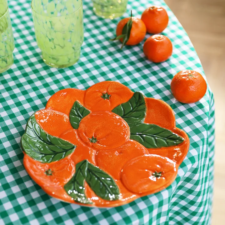& klevering - Orange serving platter
