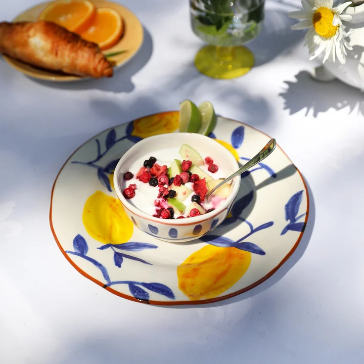 & klevering - Lemon plate twig, Ø 22 cm, multicolored