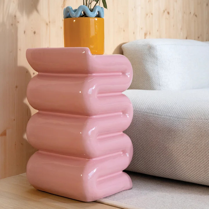 & klevering - Pillar Whip Side table, h 62 cm, pink