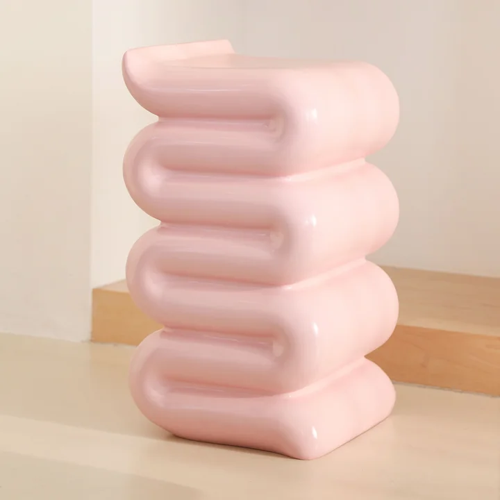 & klevering - Pillar Whip Side table, h 62 cm, pink