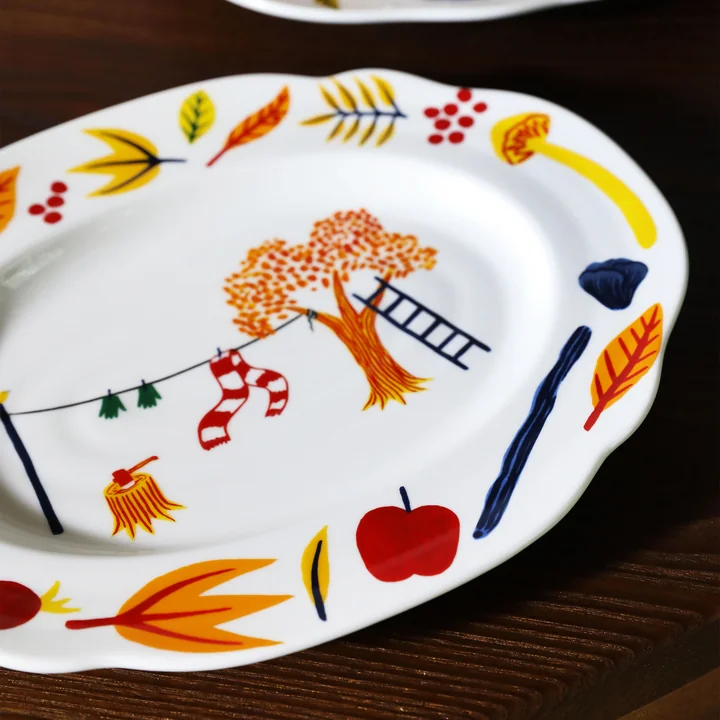 & klevering - Haines serving platter, 22 x 28 cm, multicolored