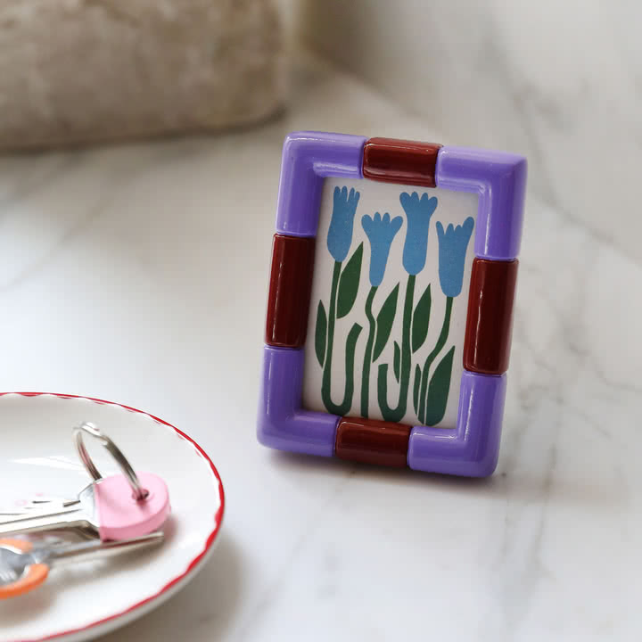 & klevering - Rift Picture frame, 7.5 x 10 cm, purple / burgundy
