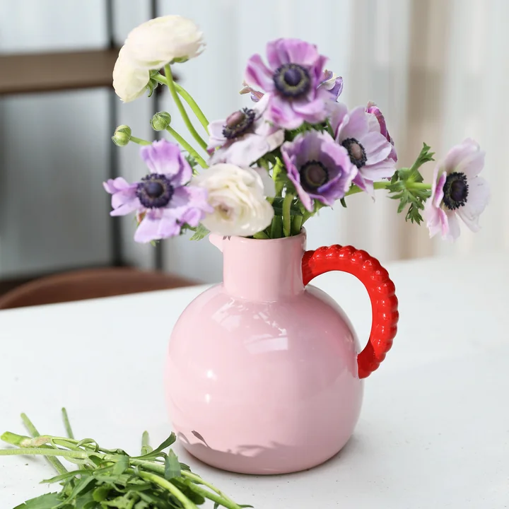 & klevering - Perle carafe, 2.5 l, pink / red