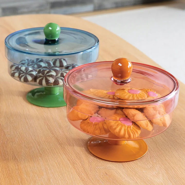 & klevering - Duo Storage jar, pink / orange and blue / green