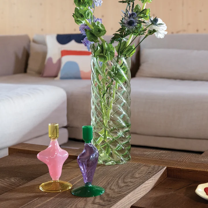 & klevering - Marshmallow Vase 33 x Ø 12 cm, green