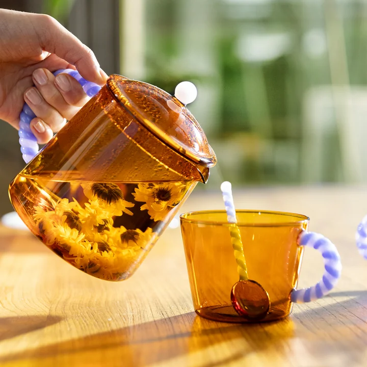 & klevering - Duet teapot 1 l and cup, amber