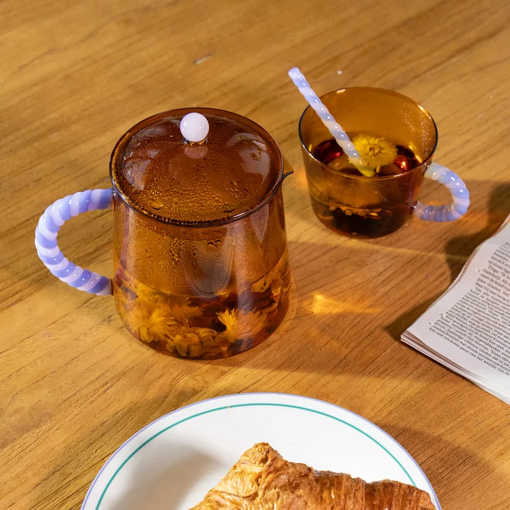 & klevering - Duet teapot 1 l and cup, amber